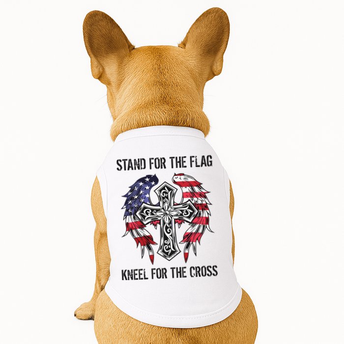 Stand For The Flag Kneel For The Cross Doggie Tank