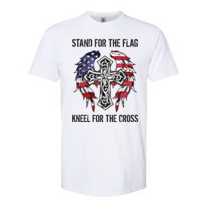 Stand For The Flag Kneel For The Cross Softstyle CVC T-Shirt