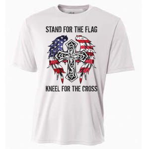 Stand For The Flag Kneel For The Cross Cooling Performance Crew T-Shirt