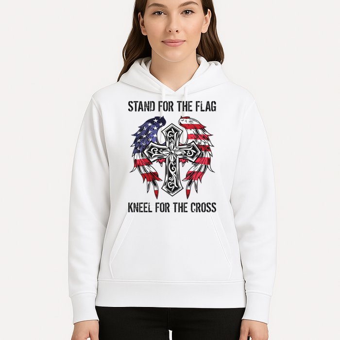 Stand For The Flag Kneel For The Cross Hoodie