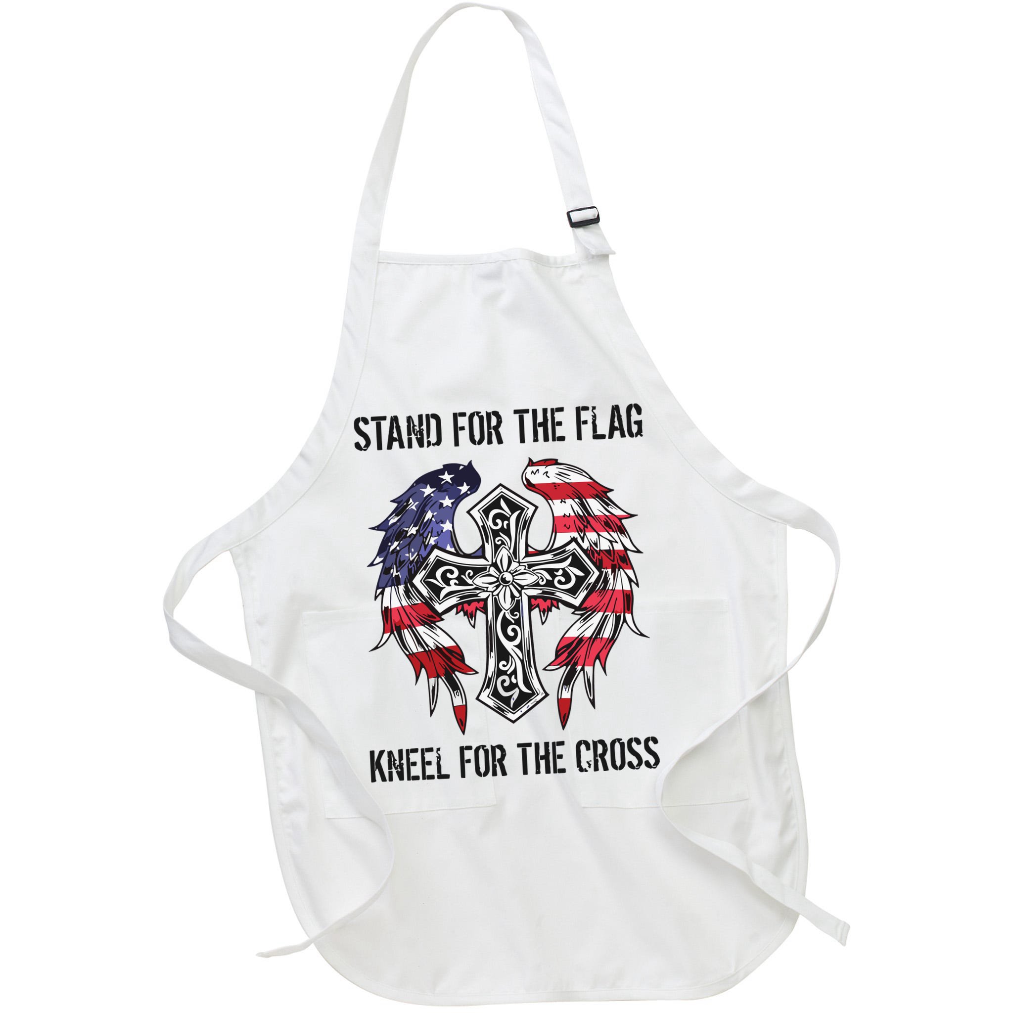 Stand For The Flag Kneel For The Cross Apron