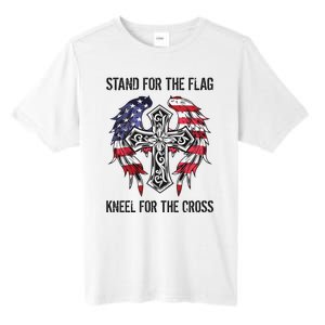 Stand For The Flag Kneel For The Cross Tall Fusion ChromaSoft Performance T-Shirt