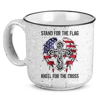 Stand For The Flag Kneel For The Cross 15oz Campfire Ceramic Mug