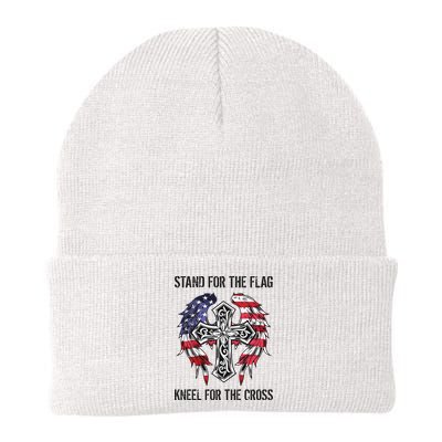 Stand For The Flag Kneel For The Cross Beanie