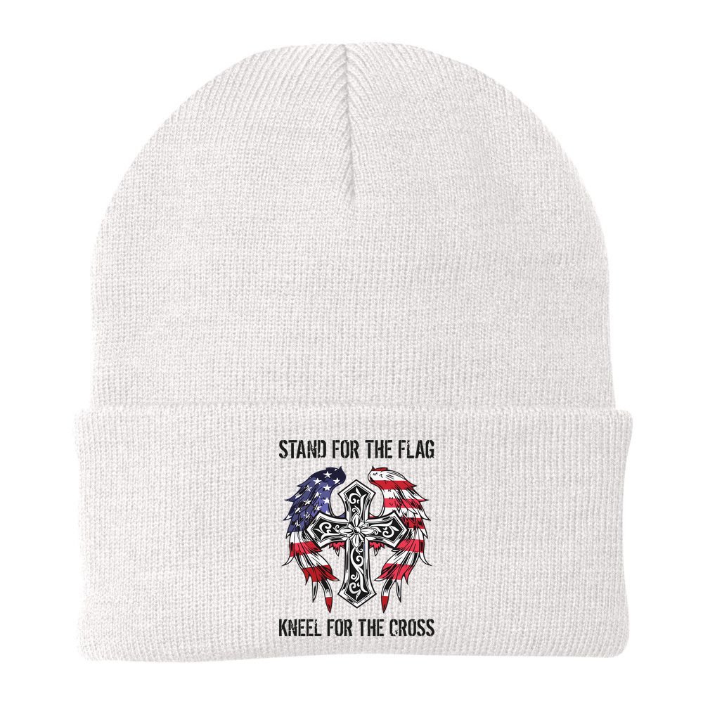 Stand For The Flag Kneel For The Cross Beanie