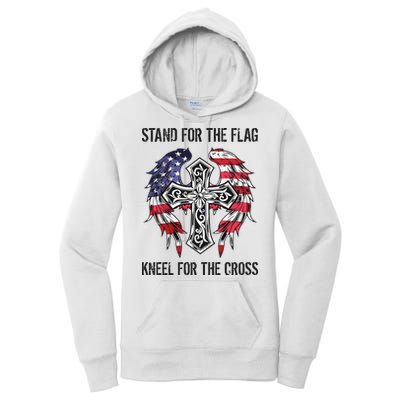 Stand For The Flag Kneel For The Cross Women's Pullover Hoodie