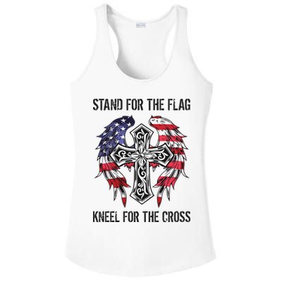 Stand For The Flag Kneel For The Cross Ladies PosiCharge Competitor Racerback Tank