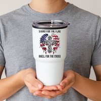 Stand For The Flag Kneel For The Cross Tumbler