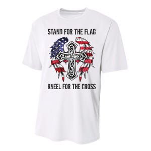 Stand For The Flag Kneel For The Cross Performance Sprint T-Shirt