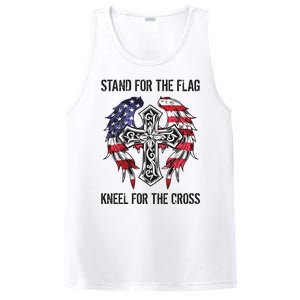 Stand For The Flag Kneel For The Cross PosiCharge Competitor Tank