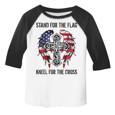 Stand For The Flag Kneel For The Cross Toddler Fine Jersey T-Shirt
