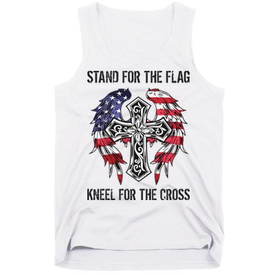 Stand For The Flag Kneel For The Cross Tank Top