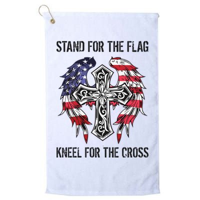 Stand For The Flag Kneel For The Cross Golf Towel