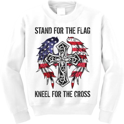 Stand For The Flag Kneel For The Cross Kids Sweatshirt
