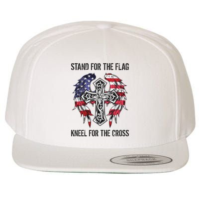 Stand For The Flag Kneel For The Cross Wool Snapback Cap