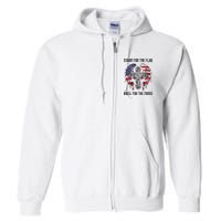Stand For The Flag Kneel For The Cross Full Zip Hoodie