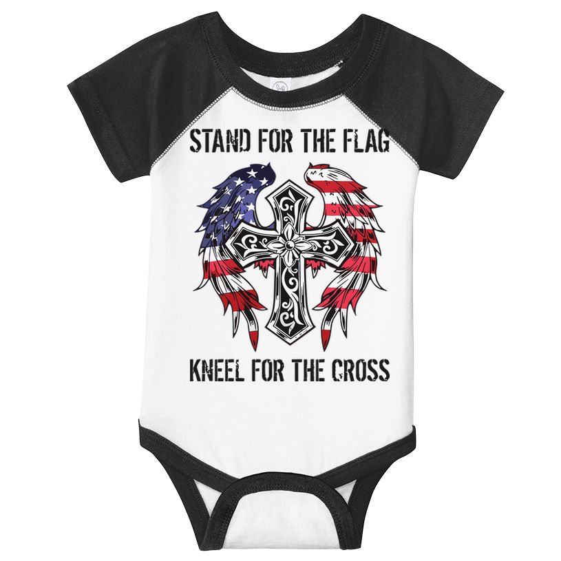 Stand For The Flag Kneel For The Cross Infant Baby Jersey Bodysuit