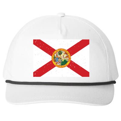 State Flag Tees Vintage Florida Fl State Flag Snapback Five-Panel Rope Hat