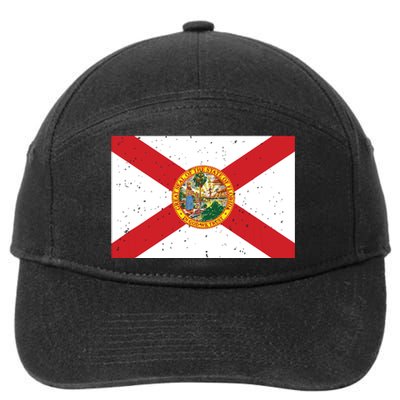 State Flag Tees Vintage Florida Fl State Flag 7-Panel Snapback Hat