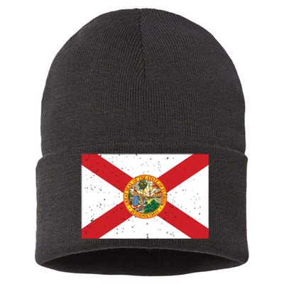 State Flag Tees Vintage Florida Fl State Flag Sustainable Knit Beanie