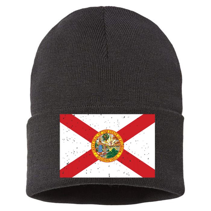 State Flag Tees Vintage Florida Fl State Flag Sustainable Knit Beanie