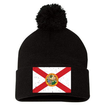 State Flag Tees Vintage Florida Fl State Flag Pom Pom 12in Knit Beanie