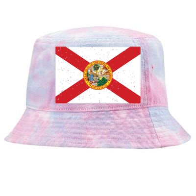 State Flag Tees Vintage Florida Fl State Flag Tie-Dyed Bucket Hat