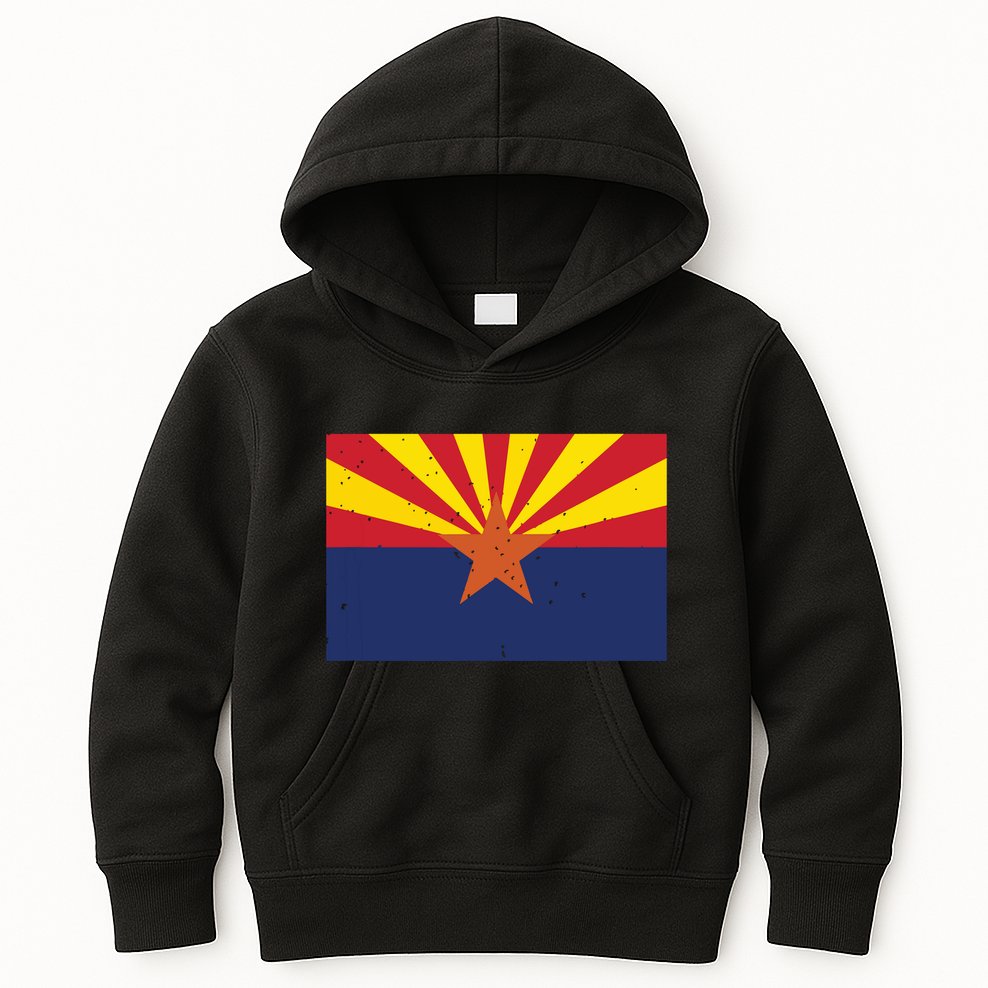 State Flag Tees Vintage Arizona Az State Flag Kids Hoodie