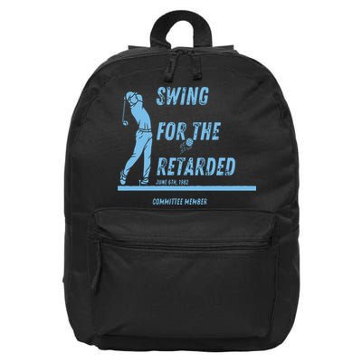 Swing For The Retarded June 6th 1982 Golf 16 in Basic Backpack