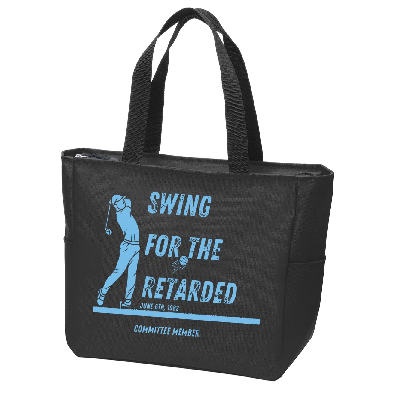 Swing For The Retarded June 6th 1982 Golf Zip Tote Bag