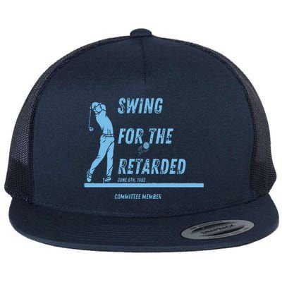 Swing For The Retarded June 6th 1982 Golf Flat Bill Trucker Hat