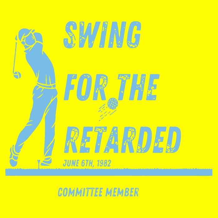 Swing For The Retarded June 6th 1982 Golf Button