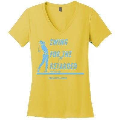 Swing For The Retarded June 6th 1982 Golf Women's V-Neck T-Shirt