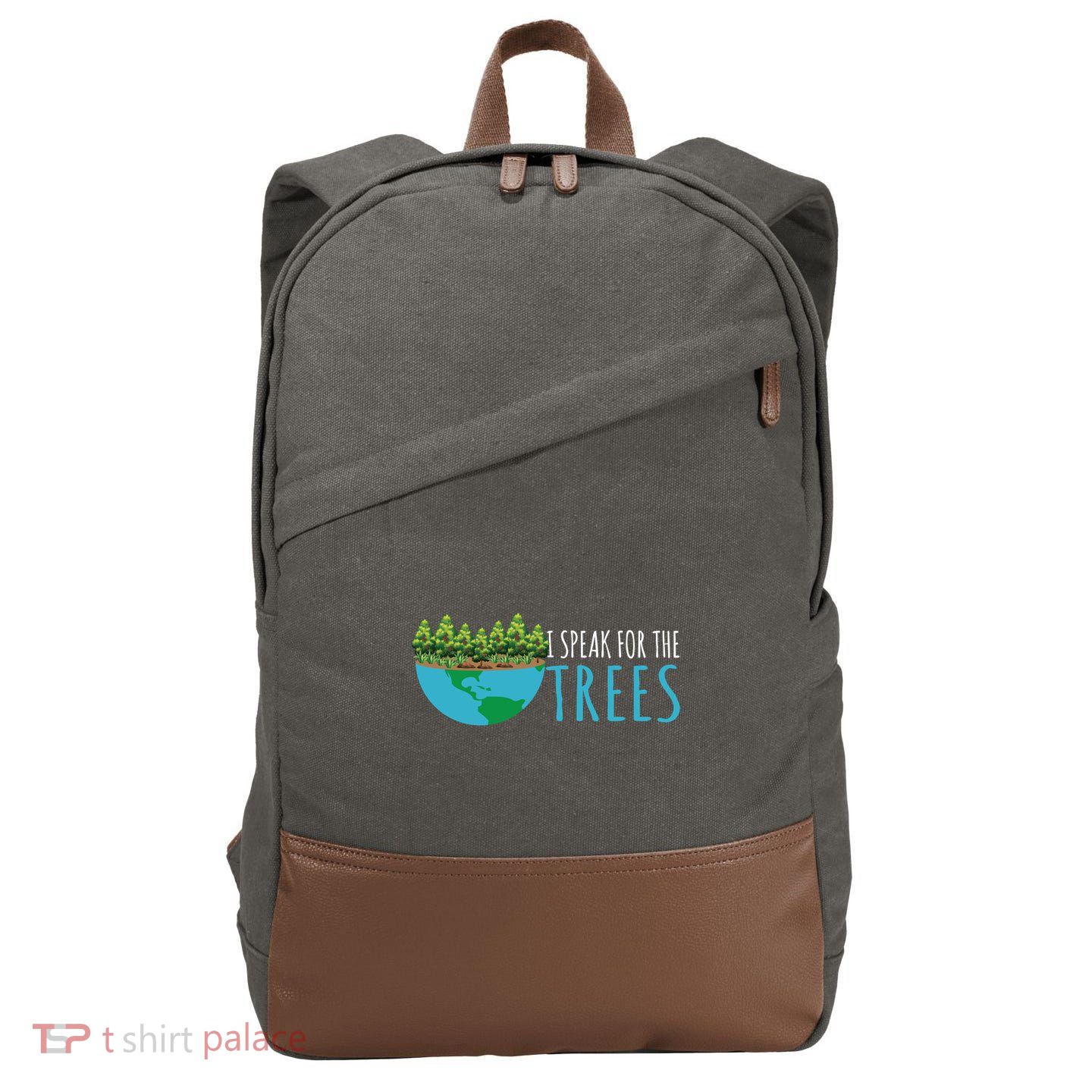 Speak For The Trees Activists Environt Earth Day Meaningful Gift Cotton Canvas Backpack