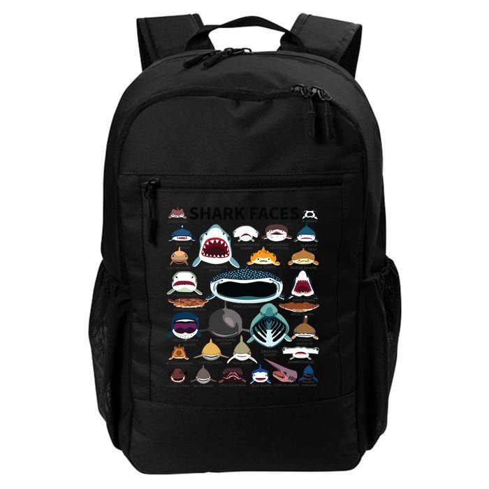 Shark Faces Type Of Shark Shark Faces Of All Kinds Backpack