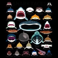 Shark Faces Type Of Shark Shark Faces Of All Kinds Backpack