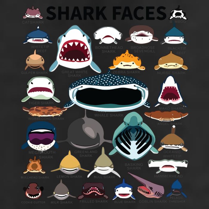 Shark Faces Type Of Shark Shark Faces Of All Kinds Tumbler