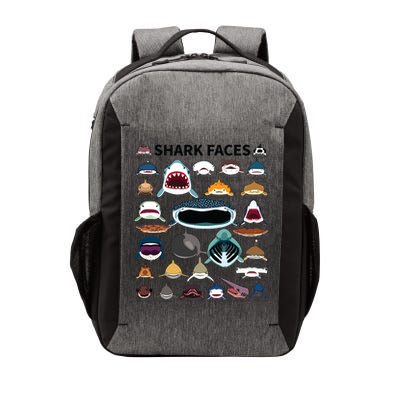 Shark Faces Type Of Shark Shark Faces Of All Kinds Vector Backpack