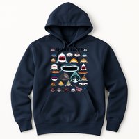 Shark Faces Type Of Shark Shark Faces Of All Kinds Hoodie