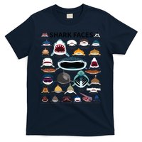 Shark Faces Type Of Shark Shark Faces Of All Kinds T-Shirt