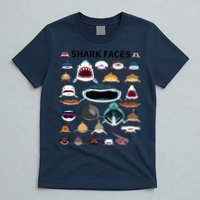 Shark Faces Type Of Shark Shark Faces Of All Kinds T-Shirt