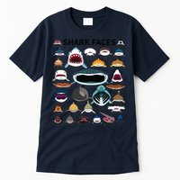 Shark Faces Type Of Shark Shark Faces Of All Kinds Tall T-Shirt