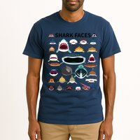 Shark Faces Type Of Shark Shark Faces Of All Kinds Tall T-Shirt