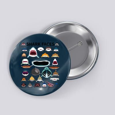 Shark Faces Type Of Shark Shark Faces Of All Kinds Button