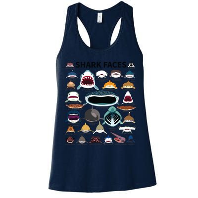 Shark Faces Type Of Shark Shark Faces Of All Kinds Womens Tank Top