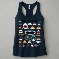 Shark Faces Type Of Shark Shark Faces Of All Kinds Womens Tank Top