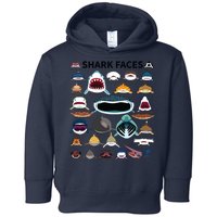 Shark Faces Type Of Shark Shark Faces Of All Kinds Toddler Hoodie
