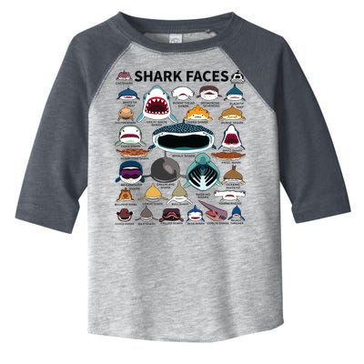 Shark Faces Type Of Shark Shark Faces Of All Kinds Toddler Fine Jersey T-Shirt