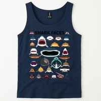 Shark Faces Type Of Shark Shark Faces Of All Kinds Tank Top