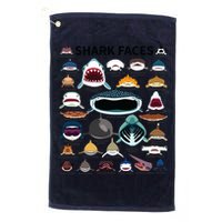 Shark Faces Type Of Shark Shark Faces Of All Kinds Golf Towel